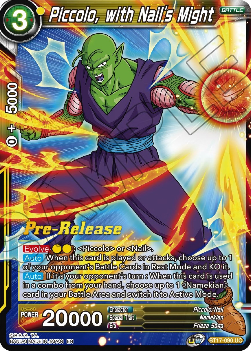 Piccolo, with Nail's Might (BT17-090) [Ultimate Squad Prerelease Promos] | Enigma On Main