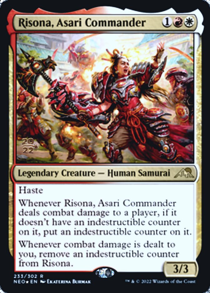 Risona, Asari Commander [Kamigawa: Neon Dynasty Prerelease Promos] | Enigma On Main