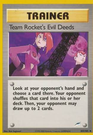 Team Rocket's Evil Deeds (103/105) [Neo Destiny Unlimited] | Enigma On Main