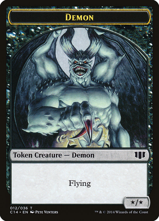 Demon (012/036) // Zombie (016/036) Double-sided Token [Commander 2014 Tokens] | Enigma On Main