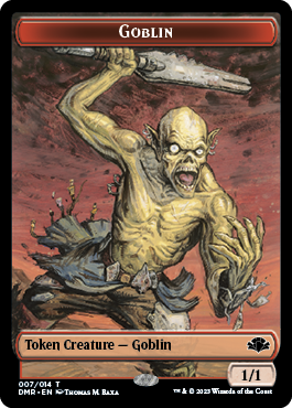 Goblin // Saproling Double-Sided Token [Dominaria Remastered Tokens] | Enigma On Main