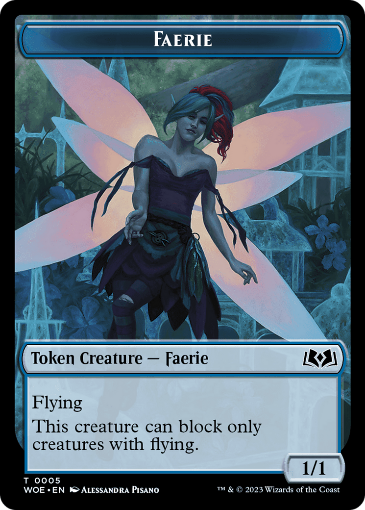 Faerie // Food (0011) Double-Sided Token [Wilds of Eldraine Tokens] | Enigma On Main