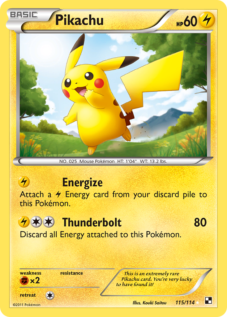 Pikachu (115/114) [Black & White: Base Set] | Enigma On Main