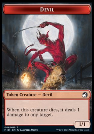 Devil Token [Innistrad: Midnight Hunt Tokens] | Enigma On Main