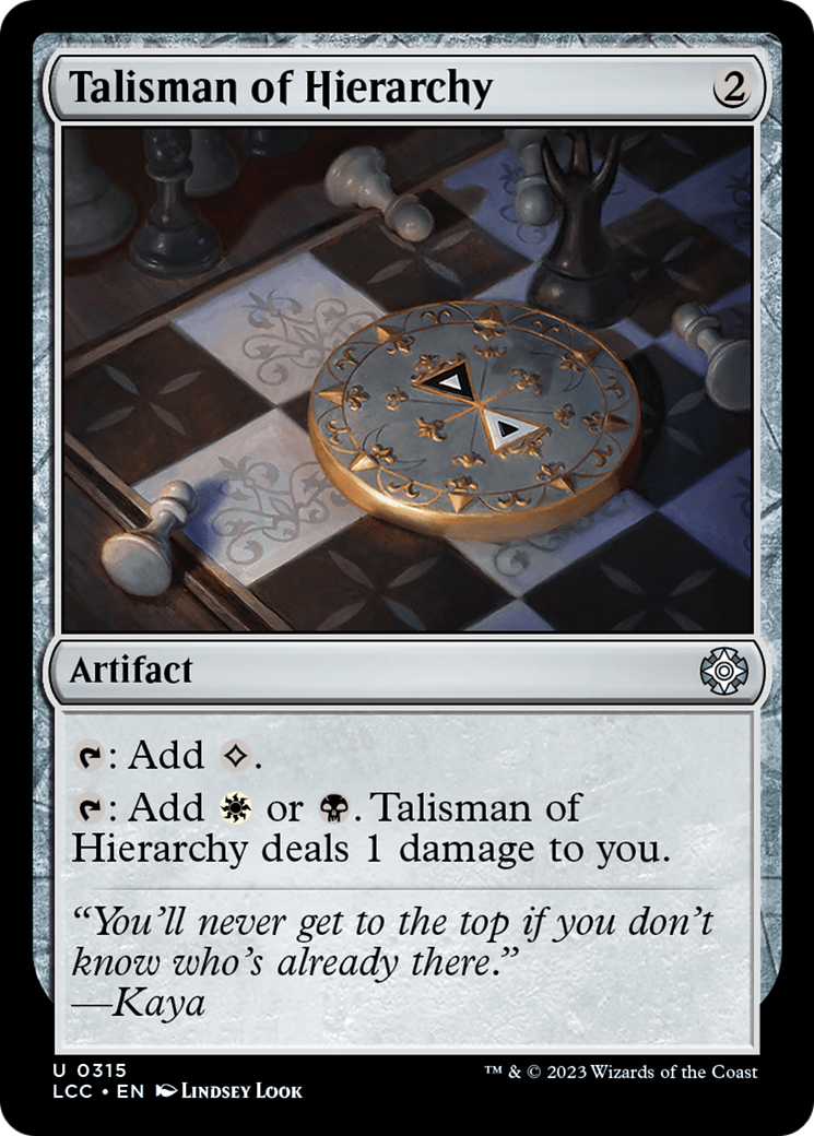 Talisman of Hierarchy [The Lost Caverns of Ixalan Commander] | Enigma On Main