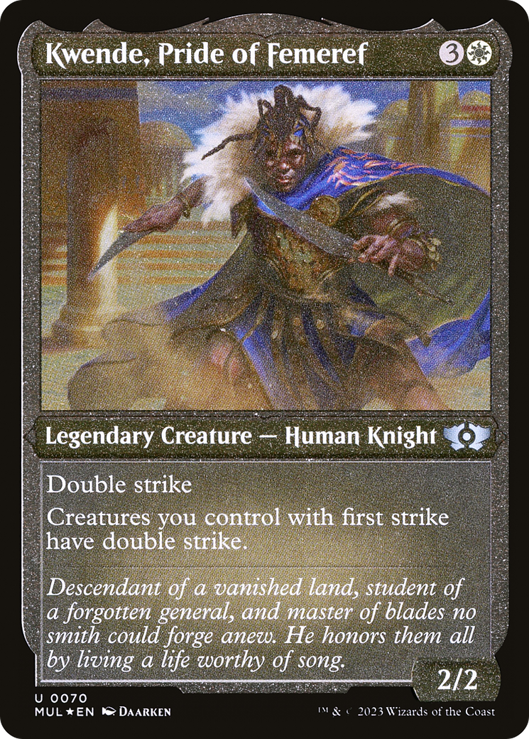 Kwende, Pride of Femeref (Foil Etched) [Multiverse Legends] | Enigma On Main