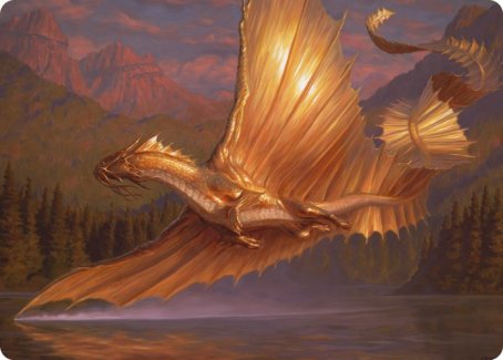 Adult Gold Dragon Art Card [Dungeons & Dragons: Adventures in the Forgotten Realms Art Series] | Enigma On Main