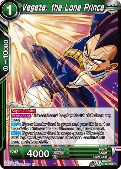 Vegeta, the Lone Prince [BT10-068] | Enigma On Main