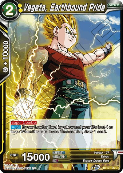 Vegeta, Earthbound Pride [BT10-106] | Enigma On Main