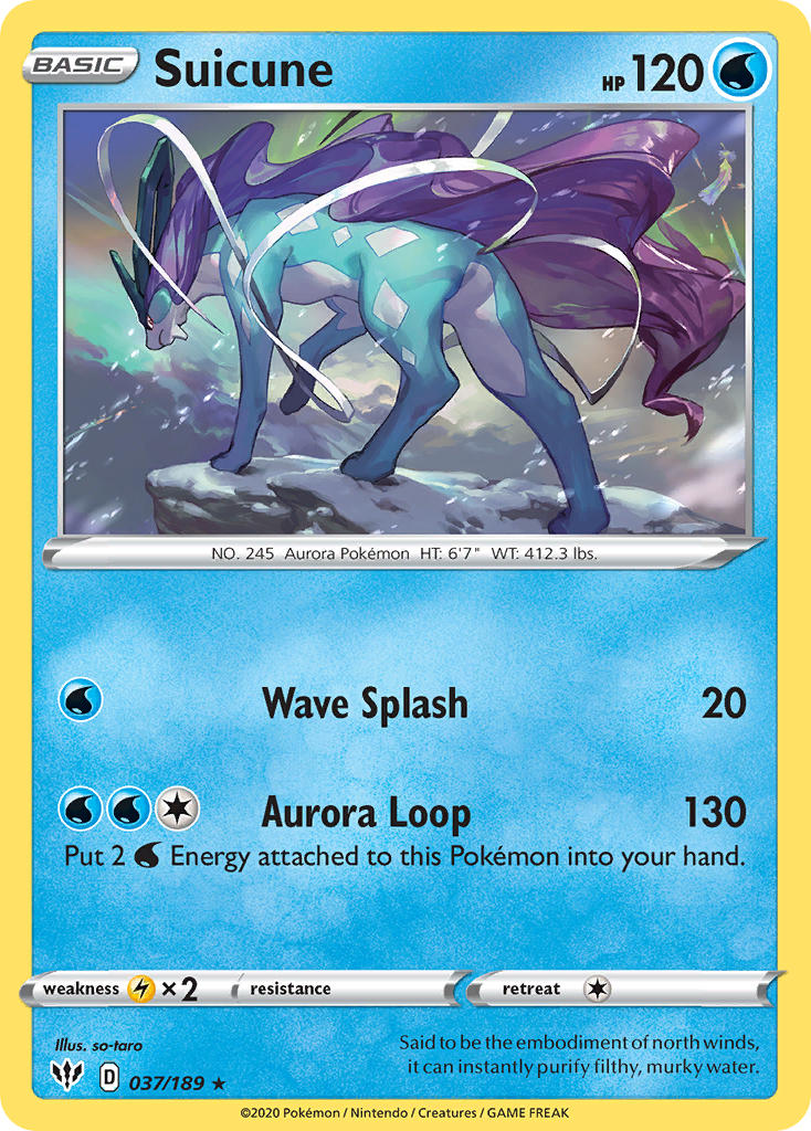 Suicune (037/189) (Theme Deck Exclusive) [Sword & Shield: Darkness Ablaze] | Enigma On Main