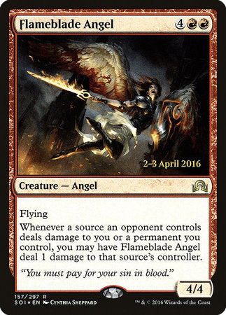 Flameblade Angel [Shadows over Innistrad Promos] | Enigma On Main