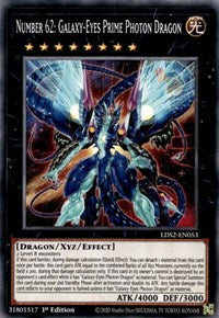 Number 62: Galaxy-Eyes Prime Photon Dragon [LDS2-EN053] Common | Enigma On Main