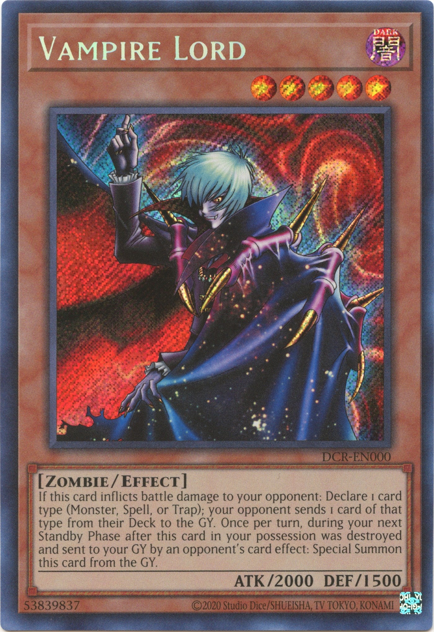 Vampire Lord (25th Anniversary) [DCR-EN000] Secret Rare | Enigma On Main