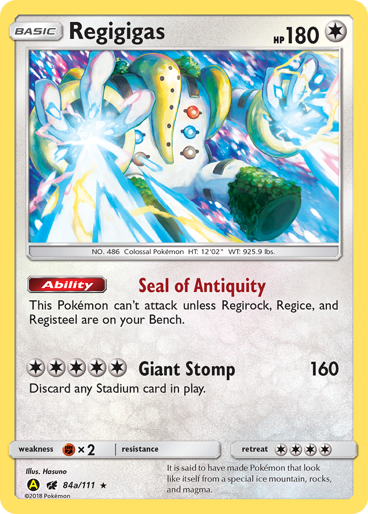 Regigigas (84a/111) (Alternate Art Promo) [Sun & Moon: Crimson Invasion] | Enigma On Main