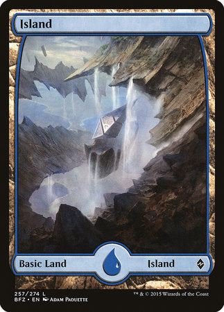 Island (257) - Full Art [Battle for Zendikar] | Enigma On Main