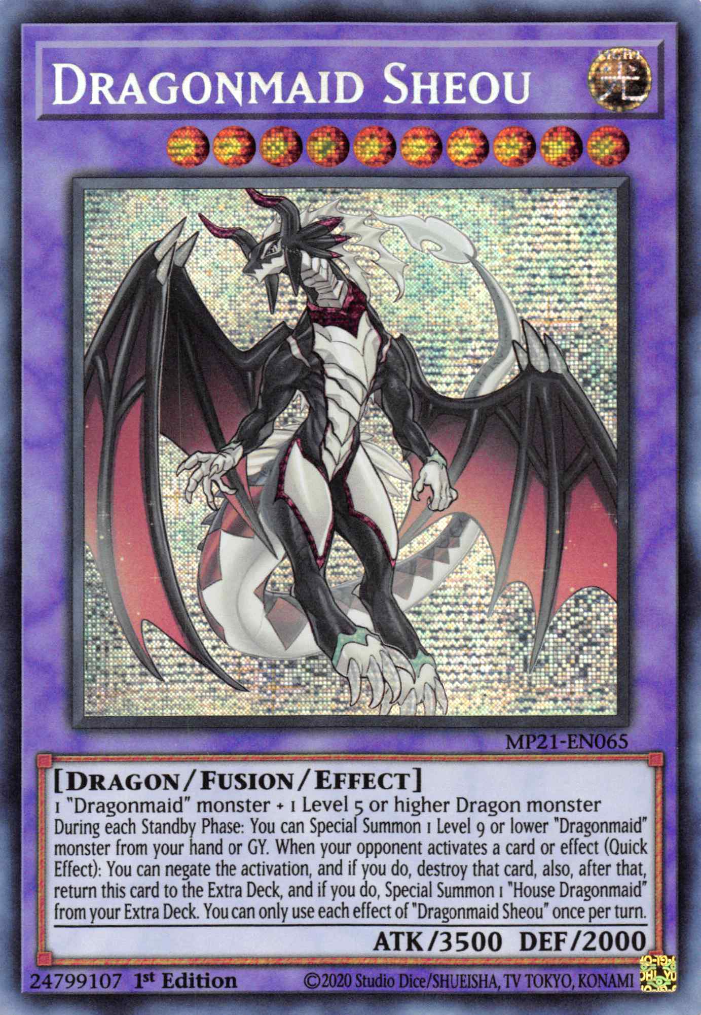 Dragonmaid Sheou [MP21-EN065] Prismatic Secret Rare | Enigma On Main