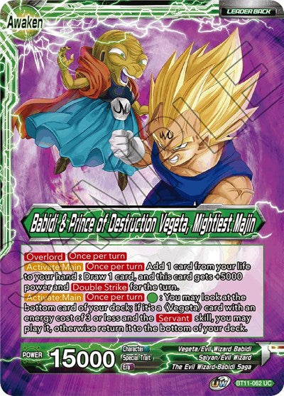 Vegeta & Babidi // Babidi & Prince of Destruction Vegeta, Mightiest Majin [BT11-062] | Enigma On Main