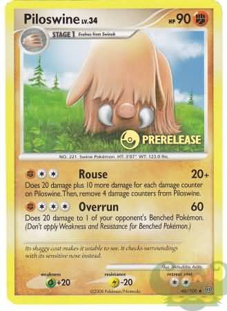 Piloswine (46/100) (Prerelease Promo) [Nintendo: Black Star Promos] | Enigma On Main