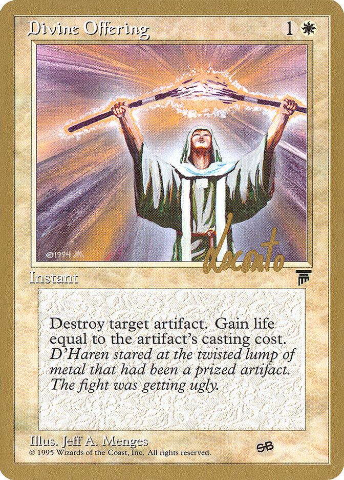 Divine Offering (Michael Loconto) (SB) [Pro Tour Collector Set] | Enigma On Main