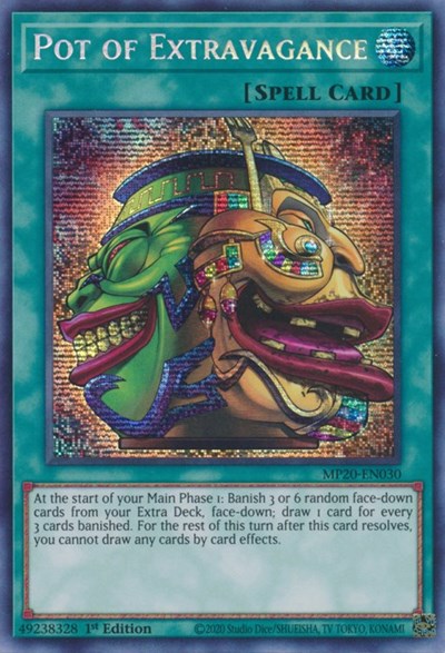 Pot of Extravagance [MP20-EN030] Prismatic Secret Rare | Enigma On Main