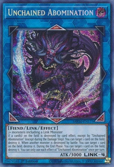 Unchained Abomination [MP20-EN175] Prismatic Secret Rare | Enigma On Main