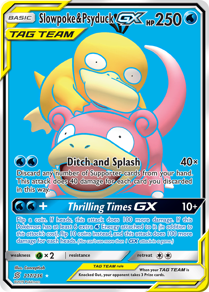 Slowpoke & Psyduck GX (217/236) [Sun & Moon: Unified Minds] | Enigma On Main