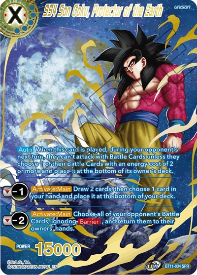 SS4 Son Goku, Protector of the Earth (SPR) [BT11-034] | Enigma On Main