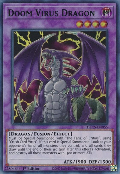 Doom Virus Dragon (Blue) [DLCS-EN055] Ultra Rare | Enigma On Main