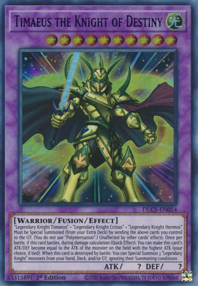 Timaeus the Knight of Destiny (Blue) [DLCS-EN054] Ultra Rare | Enigma On Main