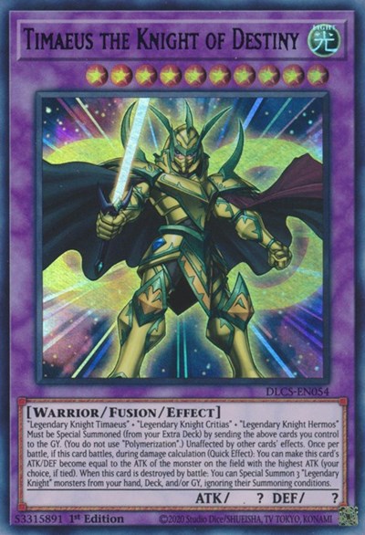 Timaeus the Knight of Destiny (Green) [DLCS-EN054] Ultra Rare | Enigma On Main