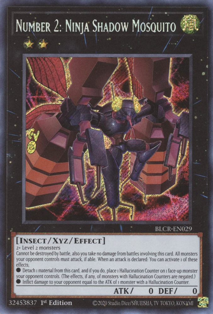 Number 2: Ninja Shadow Mosquito [BLCR-EN029] Secret Rare | Enigma On Main