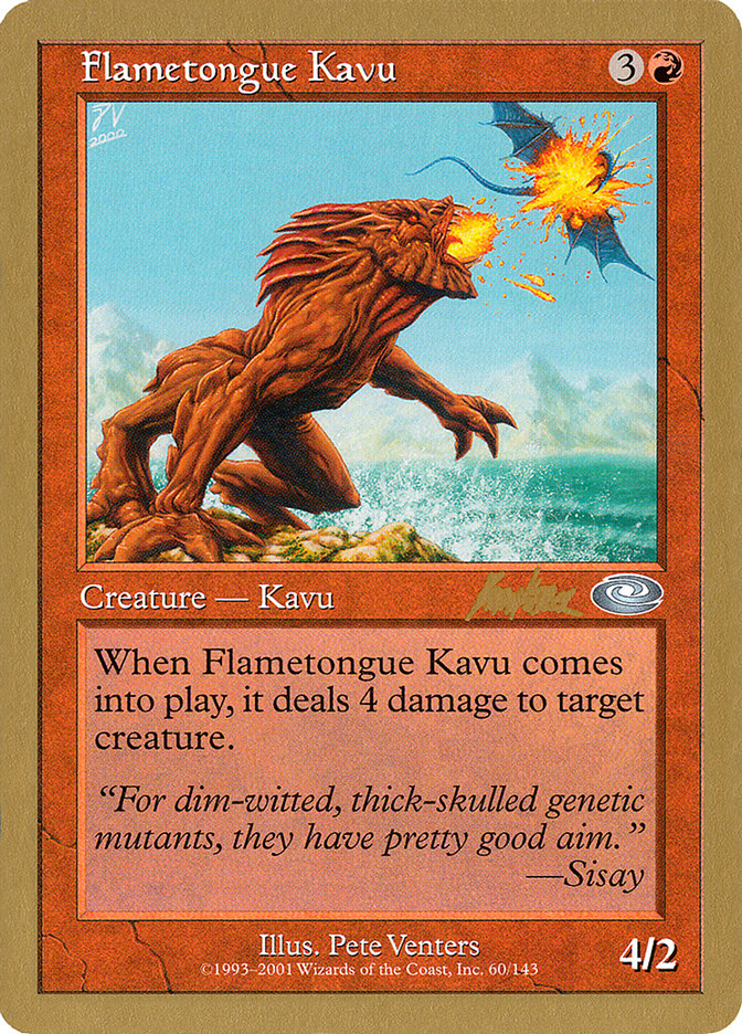 Flametongue Kavu (Brian Kibler) [World Championship Decks 2002] | Enigma On Main