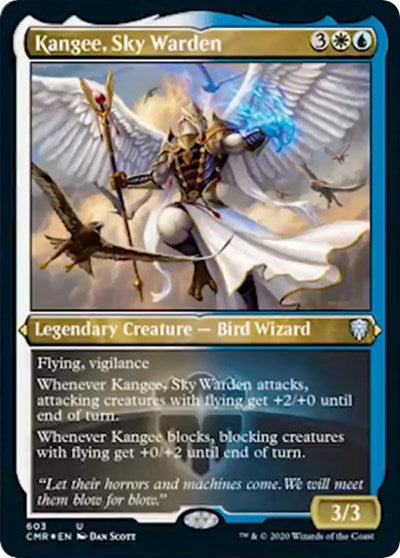 Kangee, Sky Warden (Foil Etched) [Commander Legends] | Enigma On Main