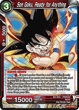 Son Goku, Ready for Anything [BT12-006] | Enigma On Main