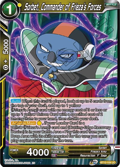 Sorbet, Commander of Frieza&#x27;s Forces [BT12-104] | Enigma On Main