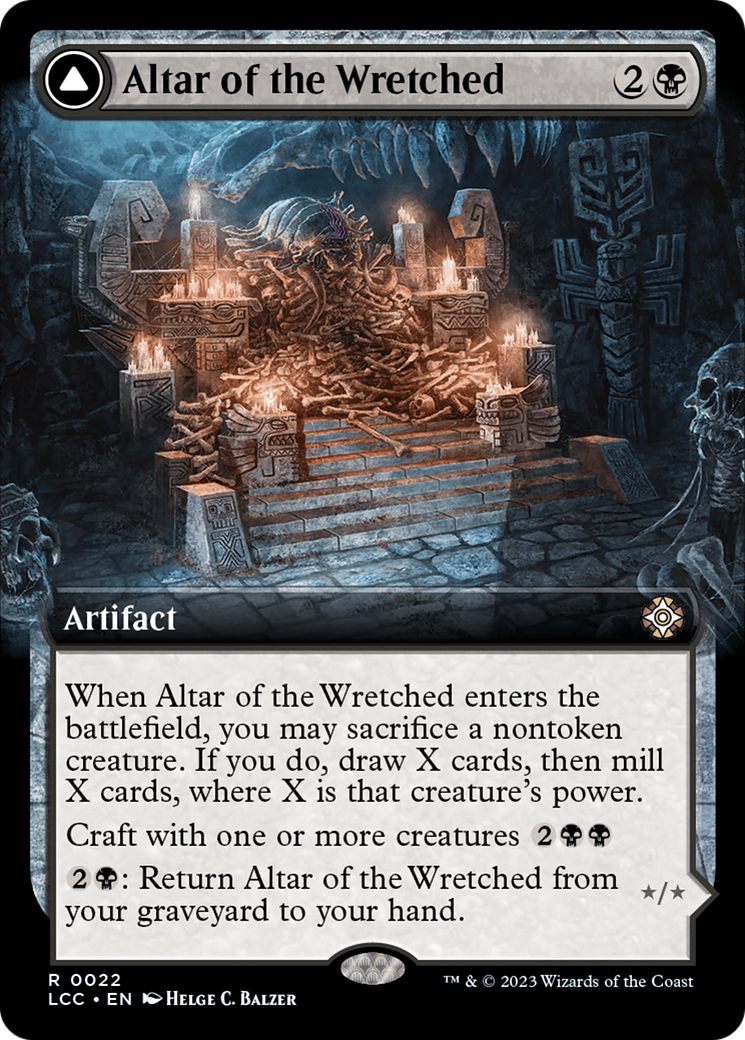 Altar of the Wretched // Wretched Bonemass (Extended Art) [The Lost Caverns of Ixalan Commander] | Enigma On Main