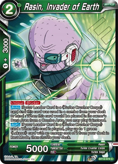 Rasin, Invader of Earth [BT12-074] | Enigma On Main