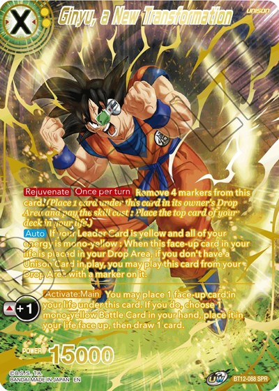 Ginyu, a New Transformation (SPR) [BT12-088SPR] | Enigma On Main