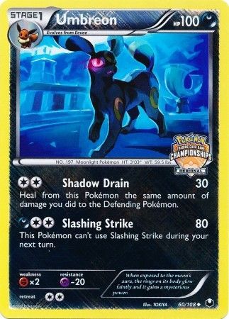 Umbreon (60/108) (Regional Championship Promo) [Black & White: Dark Explorers] | Enigma On Main