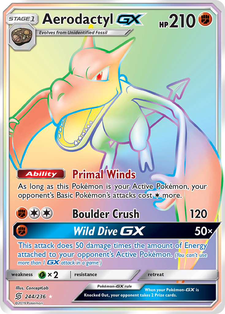 Aerodactyl GX (244/236) [Sun & Moon: Unified Minds] | Enigma On Main