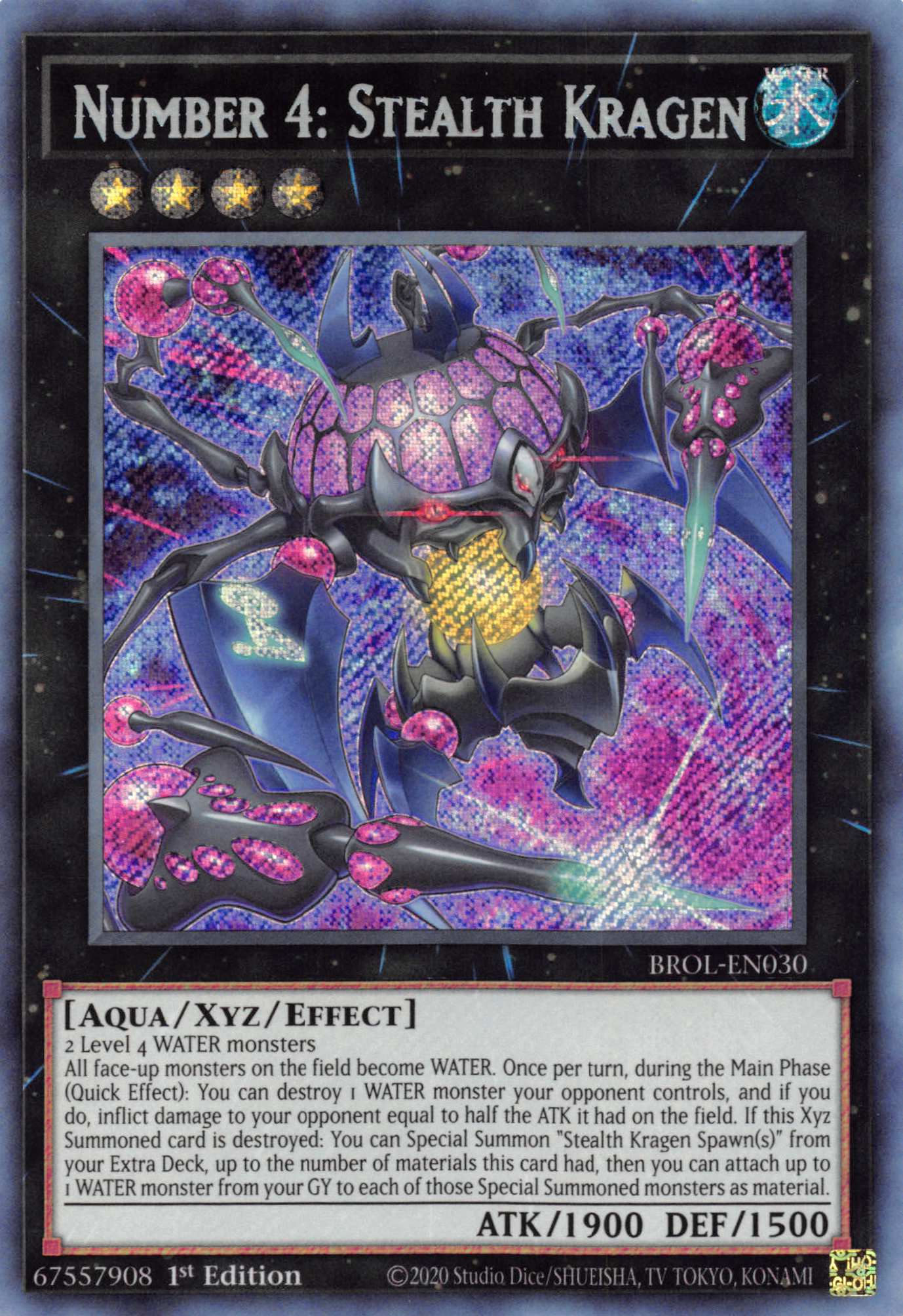 Number 4: Stealth Kragen [BROL-EN030] Secret Rare | Enigma On Main