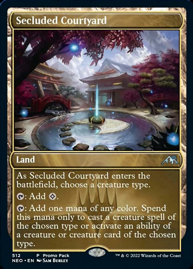 Secluded Courtyard (Promo Pack) [Kamigawa: Neon Dynasty Promos] | Enigma On Main