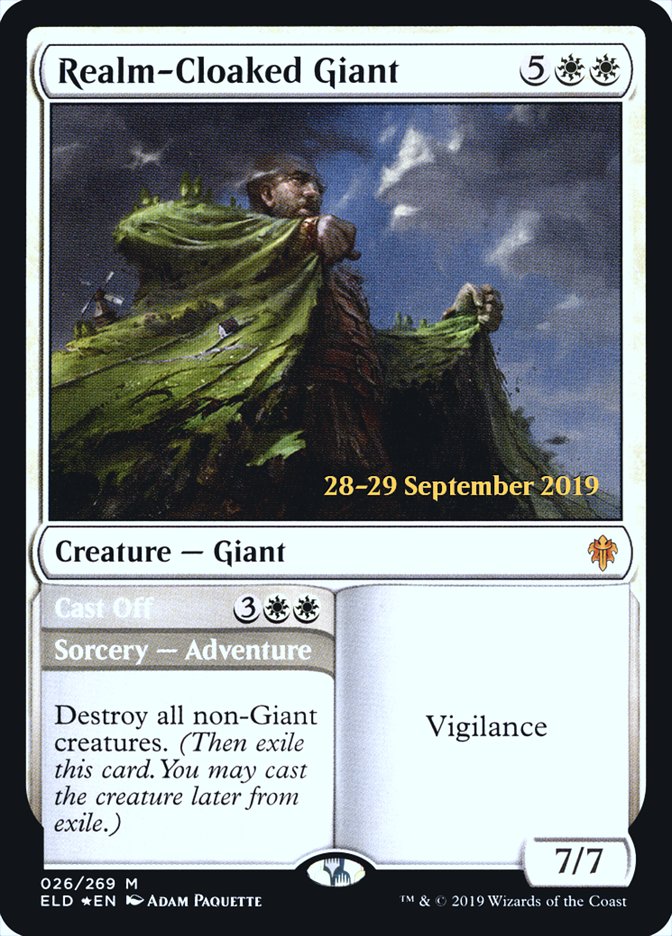 Realm-Cloaked Giant // Cast Off  [Throne of Eldraine Prerelease Promos] | Enigma On Main