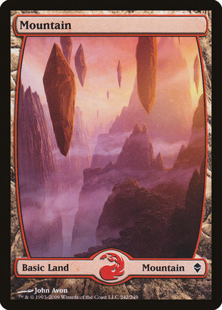 Mountain (242) - Full Art [Zendikar] | Enigma On Main