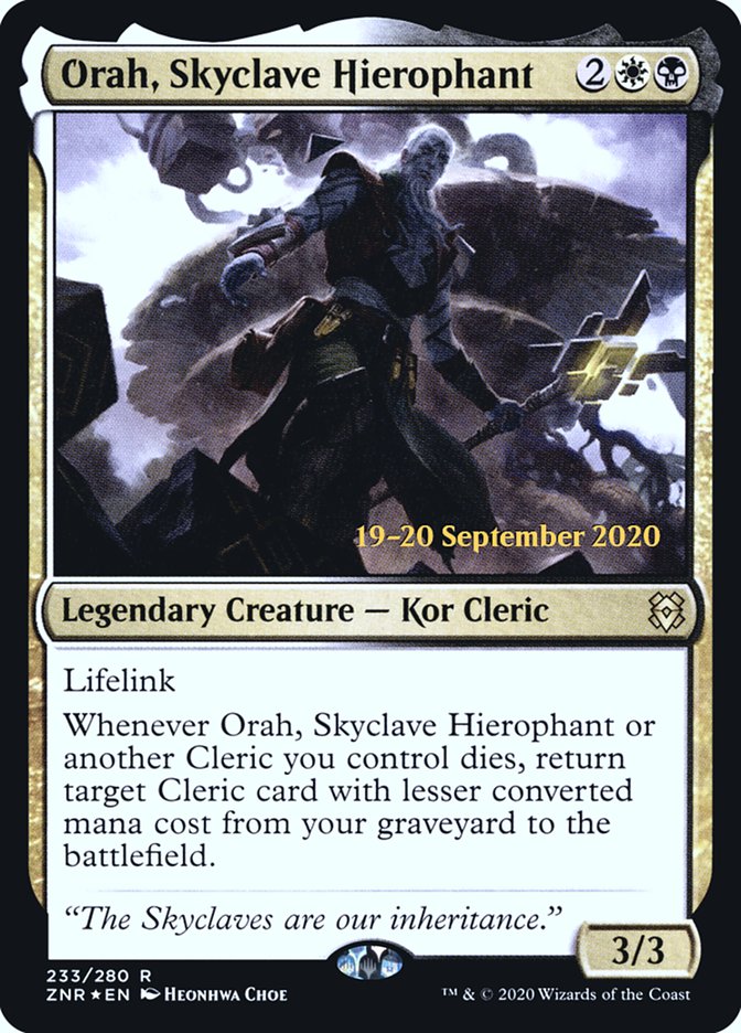 Orah, Skyclave Hierophant  [Zendikar Rising Prerelease Promos] | Enigma On Main