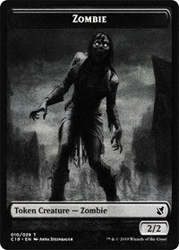 Zombie (010) // Zombie (011) Double-sided Token [Commander 2019 Tokens] | Enigma On Main