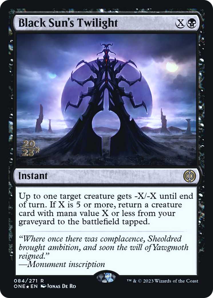 Black Sun's Twilight [Phyrexia: All Will Be One Prerelease Promos] | Enigma On Main