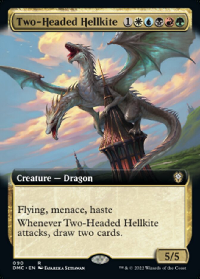 Two-Headed Hellkite (Extended Art) [Dominaria United Commander] | Enigma On Main