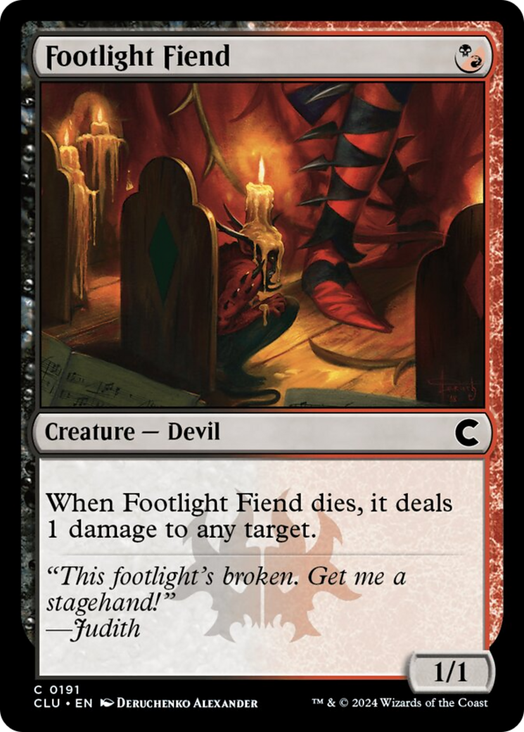 Footlight Fiend [Ravnica: Clue Edition] | Enigma On Main