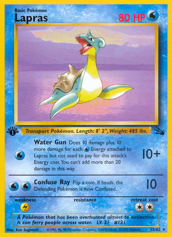 Lapras (25/62) [Fossil 1st Edition] | Enigma On Main